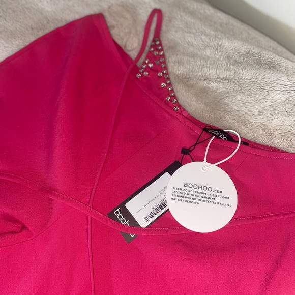 *Never Worn* BOOHOO Diamnate Pantie Detail Straight Leg Pants - Picture 5 of 5